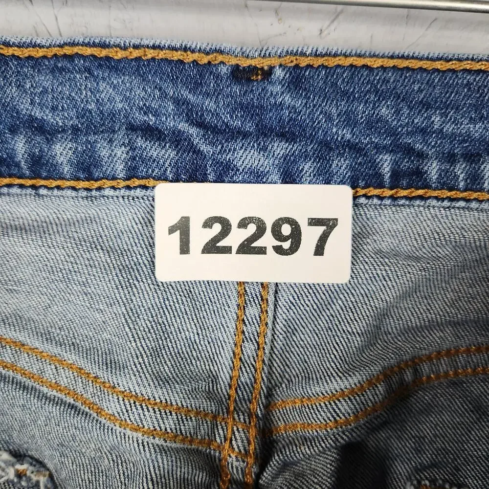 Levis 505 Jeans Mens 38x30 Blue Denim Straight Leg Regular Fit Stretch Mid Wash